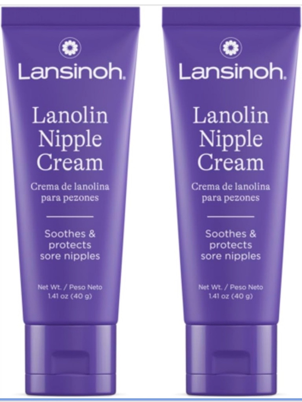 Lansinoh Lanolin Nipple Cream - Purple Tube Duo
